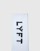 Side LÝFT Logo Socks - White