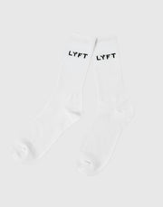 LÝFT Logo Standard Socks - White