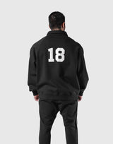 18 Logo Sweat Polo Shirt - Black