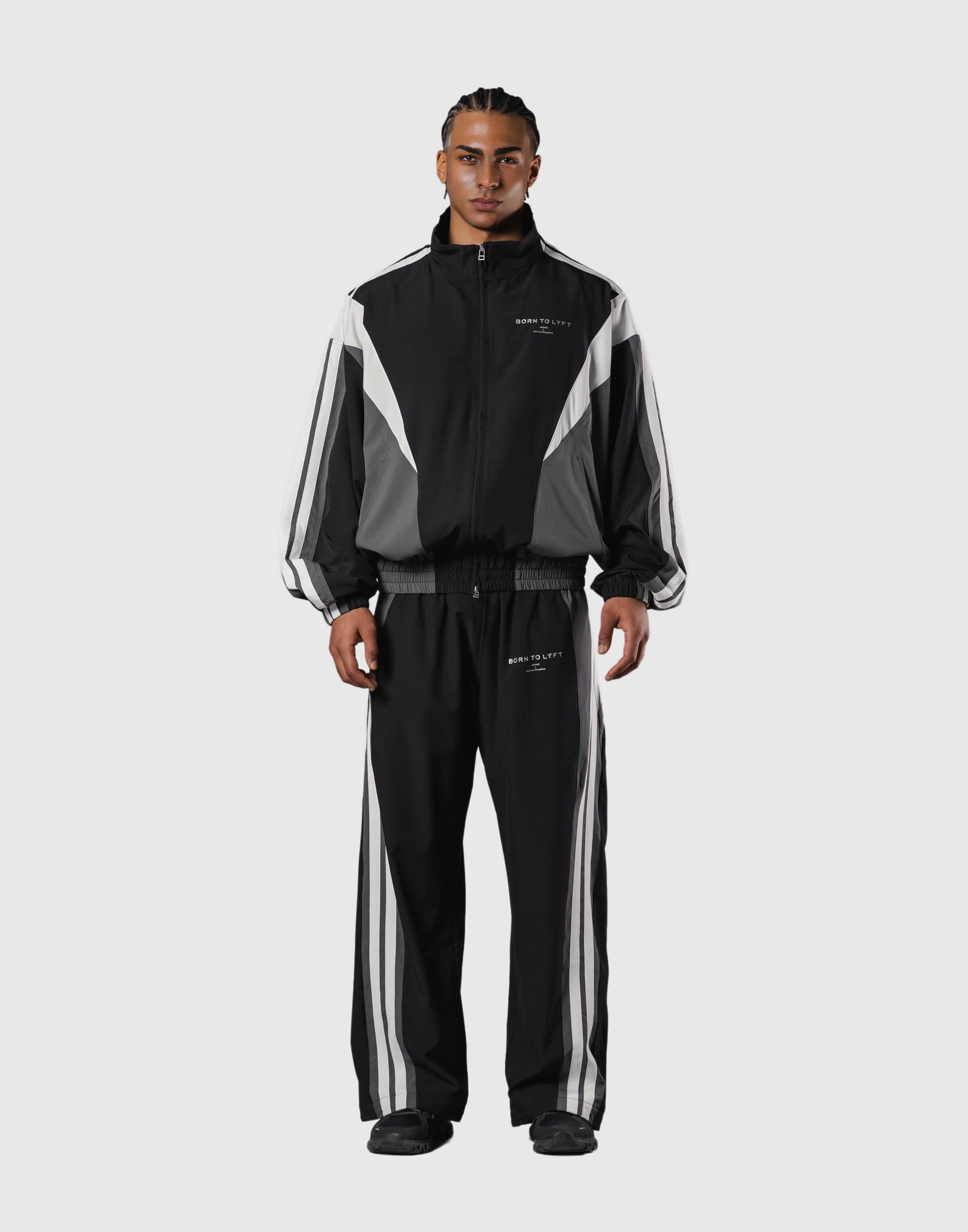 2 Line Oversized Track Jacket - Black – LÝFT