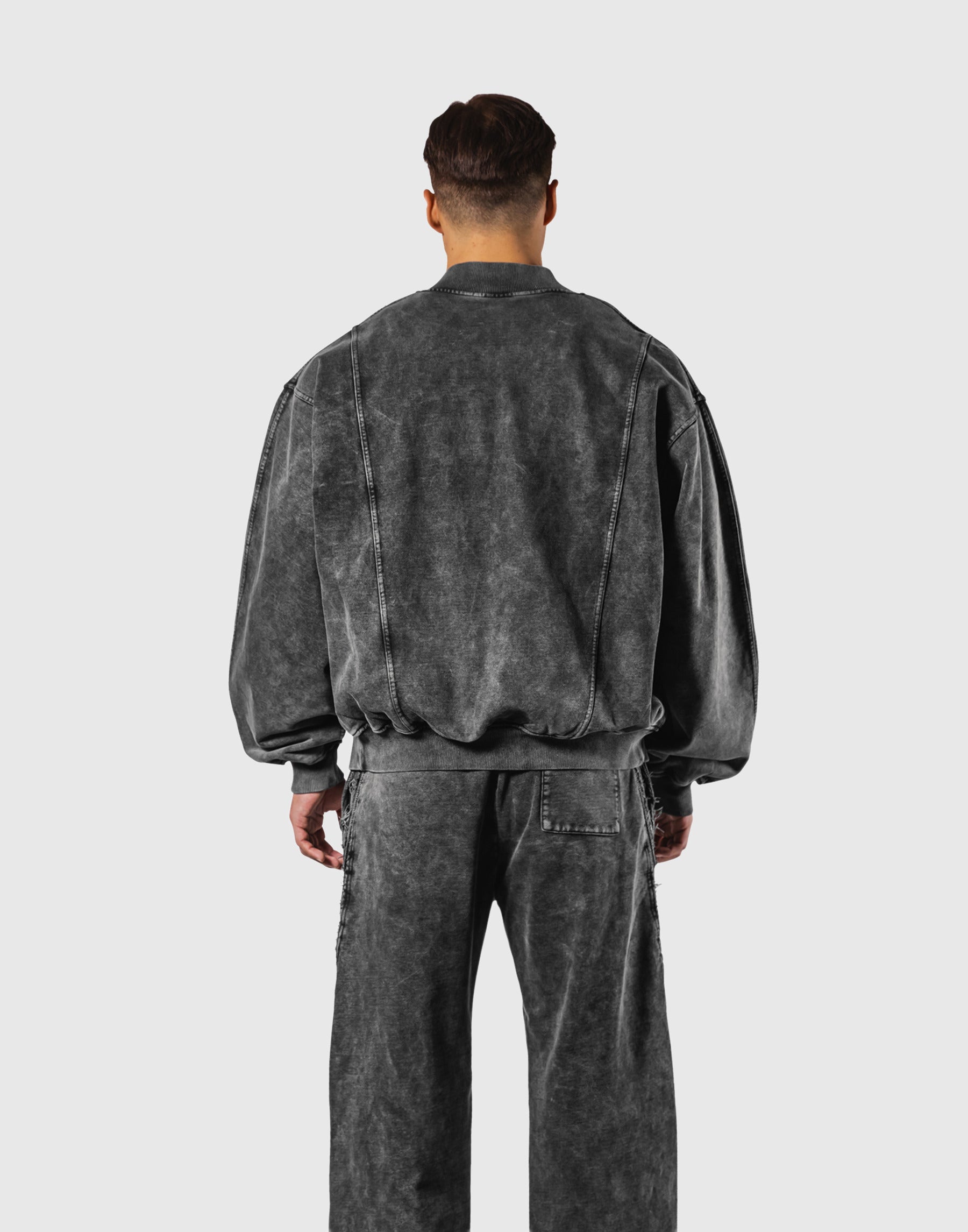 Vintage Sweat Bomber Jacket - Black – LÝFT