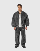 Vintage Sweat Bomber Jacket - Black