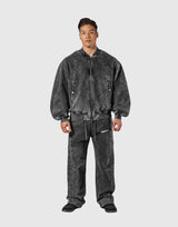 Vintage Sweat Bomber Jacket - Black