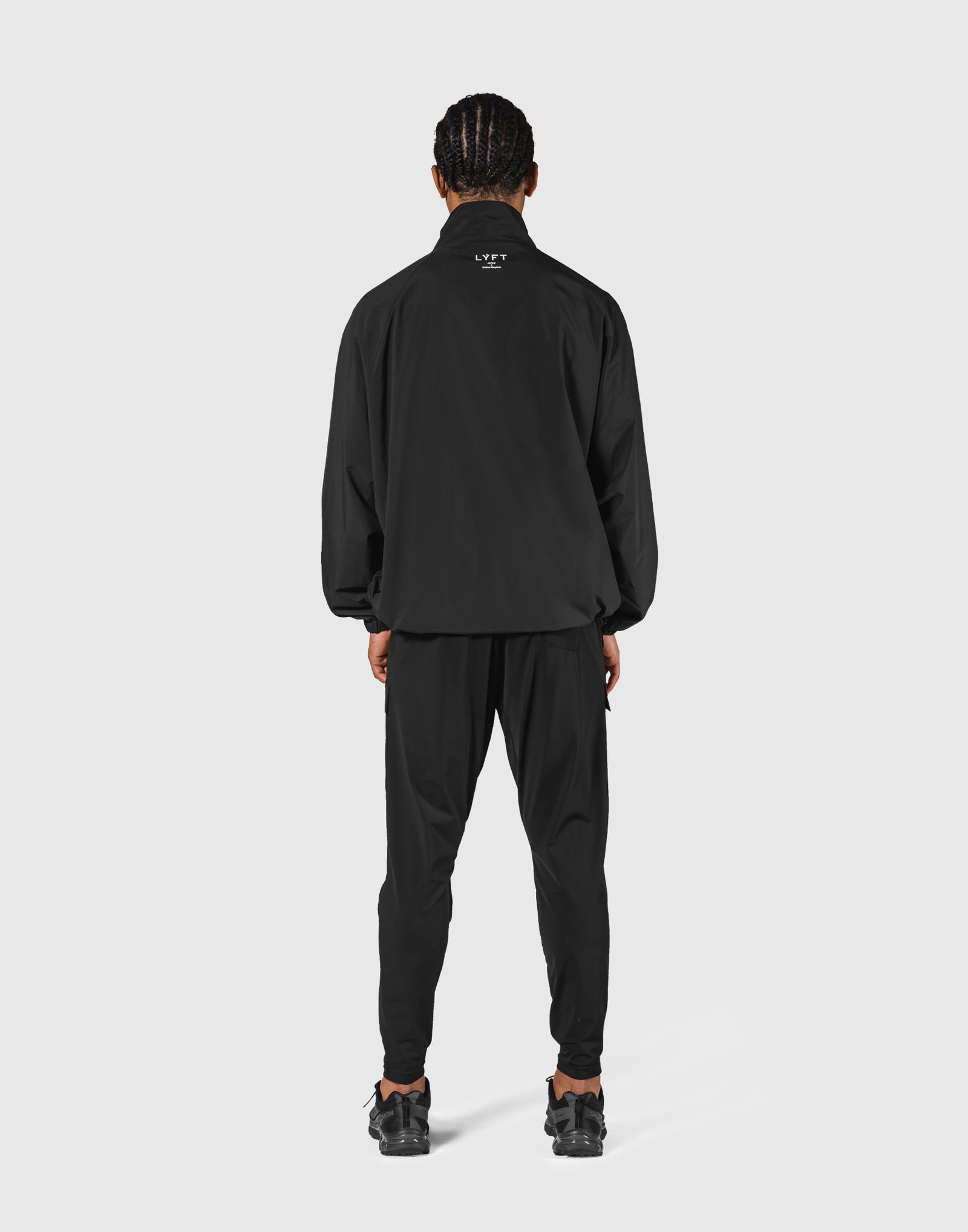 Basic Nylon Zip Up Jacket - Black – LÝFT
