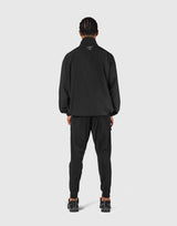 Basic Nylon Zip Up Jacket - Black