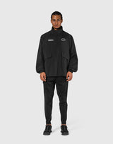 Basic Nylon Zip Up Jacket - Black