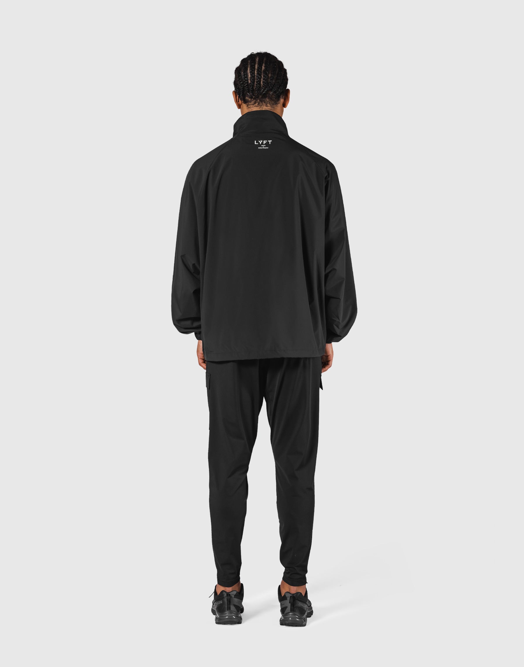 Basic Nylon Zip Up Jacket - Black – LÝFT