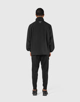 Basic Nylon Zip Up Jacket - Black
