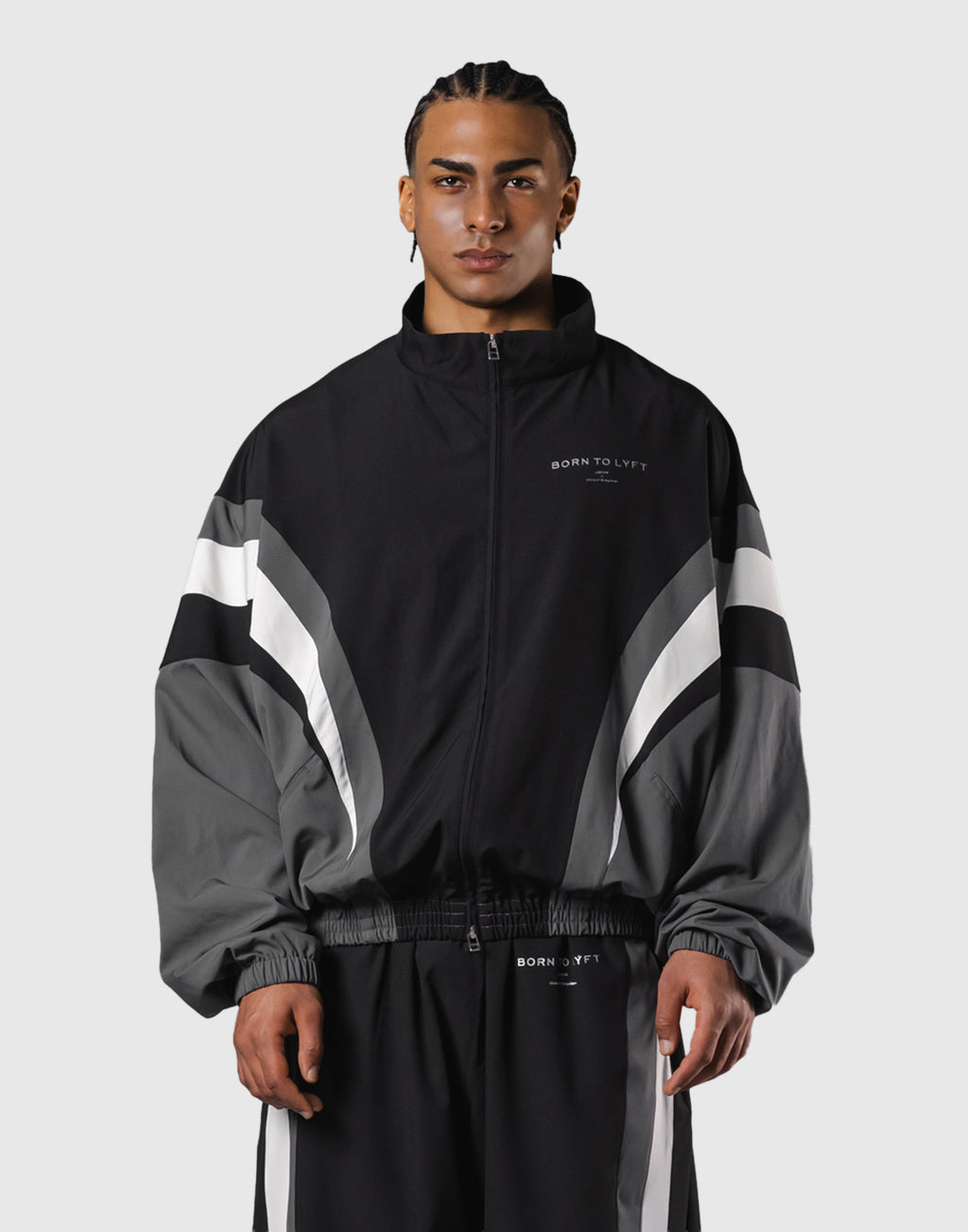 トップス LYFT 2LINE OVERSIZE TRACK JACKET BLACK 2Line Oversize Track Jacket V.2 - Black – LÝFT