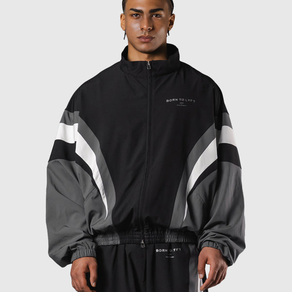 2Line Oversize Track Jacket V.2 - Black – LÝFT