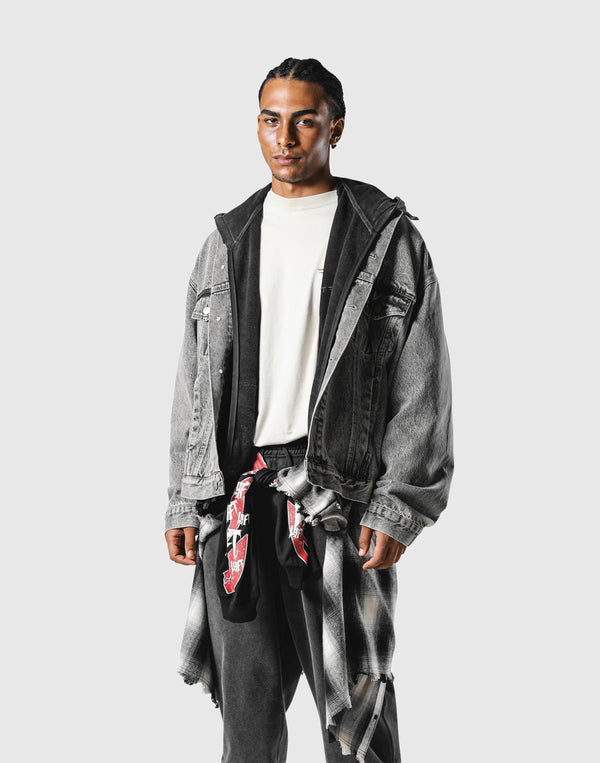 Oversize Denim Jacket - Black – LÝFT
