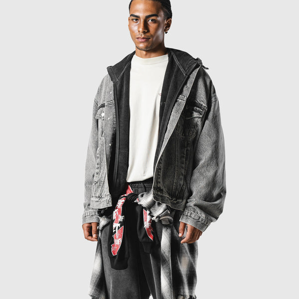 Oversize Denim Jacket - Black – LÝFT