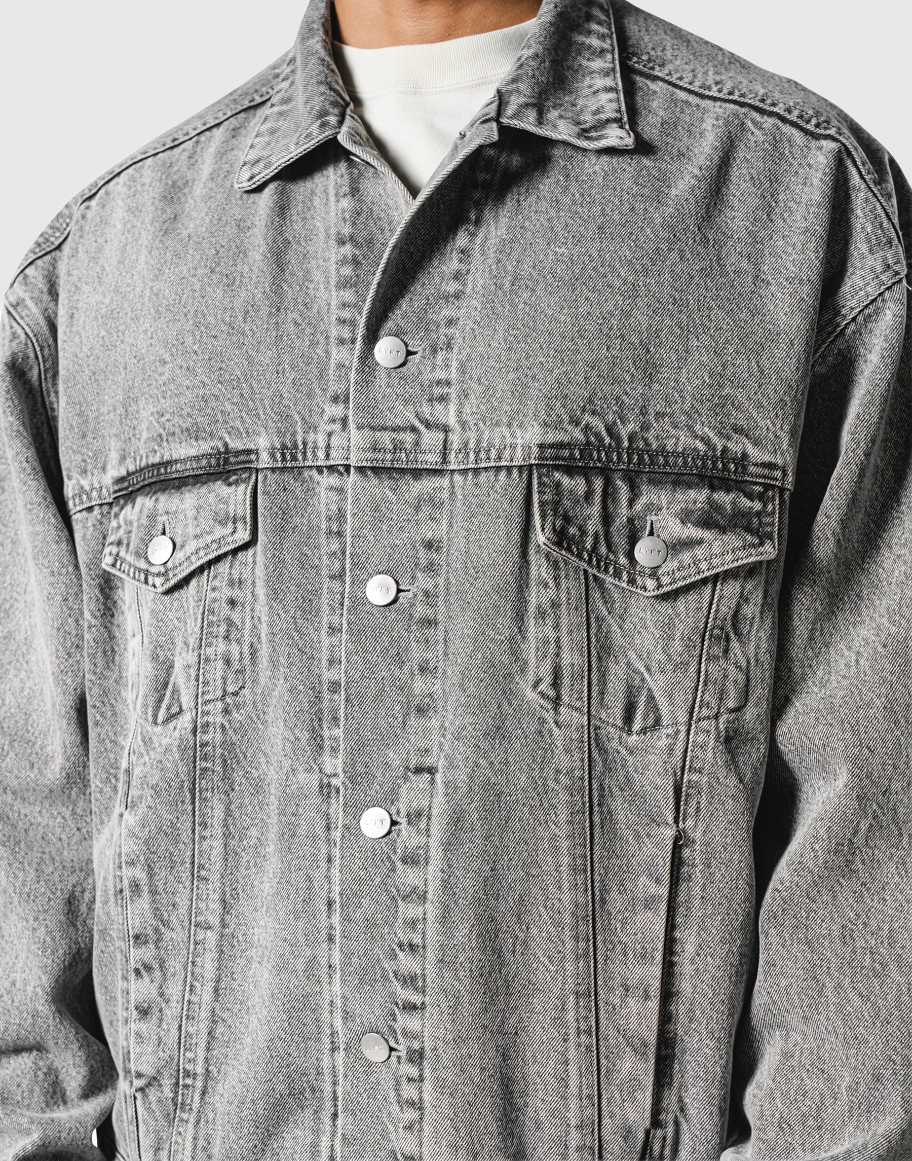 Oversize Denim Jacket - Black – LÝFT