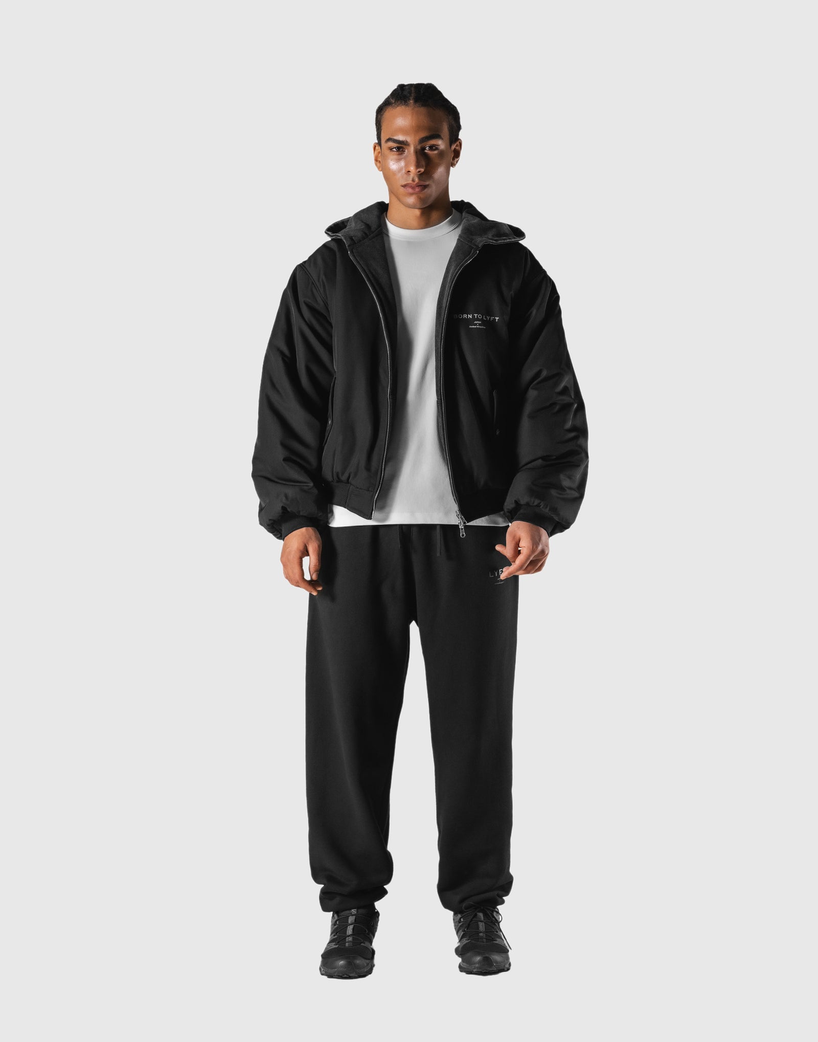 SWITCH LAYER™ Vintage Hoodie | MA-1 Puffer Jacket - Black – LÝFT