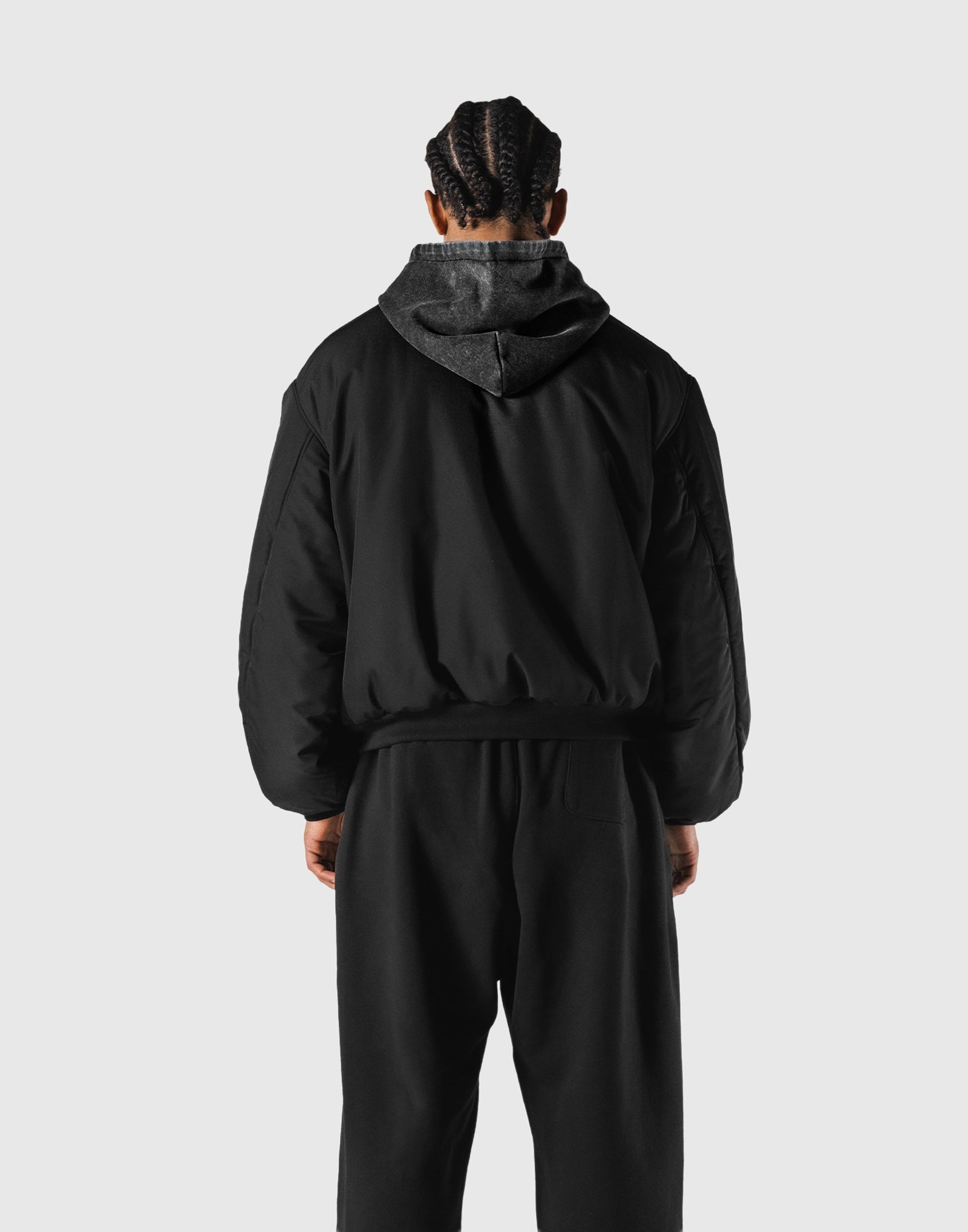 SWITCH LAYER™ Vintage Hoodie | MA-1 Puffer Jacket - Black – LÝFT