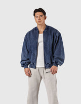 Vintage Sweat Bomber Jacket - Navy