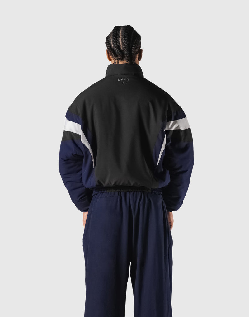 SWITCH LAYER™ 2Line TRACK | BLACK Puffer Jacket V.2 - Navy – LÝFT
