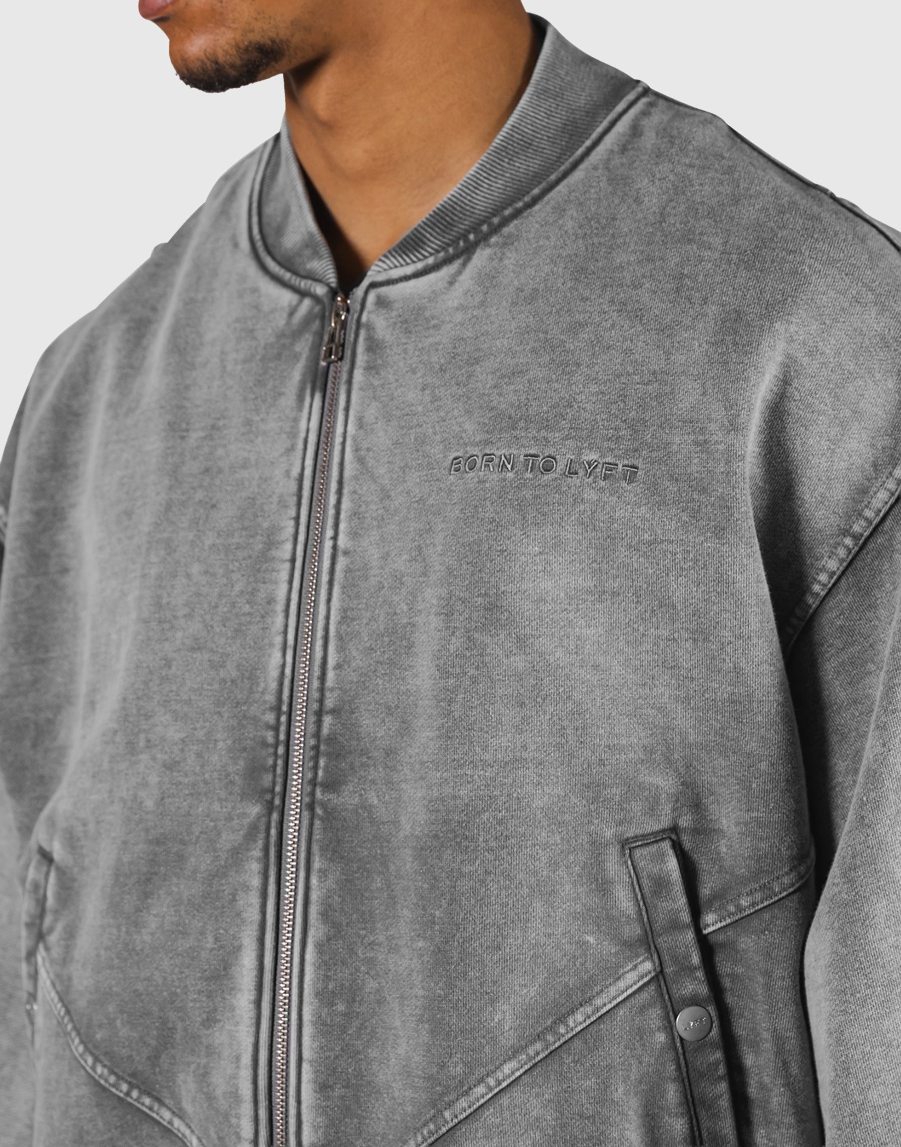 【ゆうゆう様用】LYFT VINTAGE SWEAT BOMBER JACKET Vintage Sweat Bomber Jacket - Grey – LÝFT