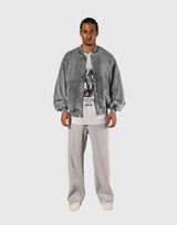 Vintage Sweat Bomber Jacket - Grey