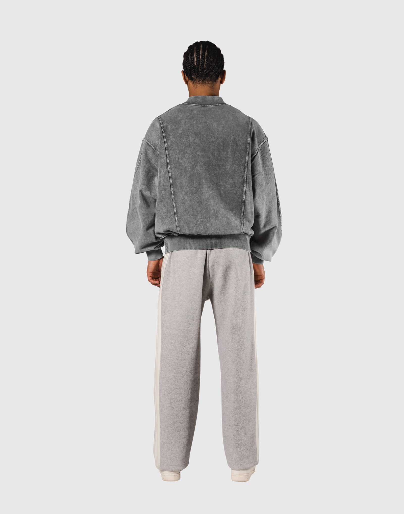 Vintage Sweat Bomber Jacket - Grey – LÝFT