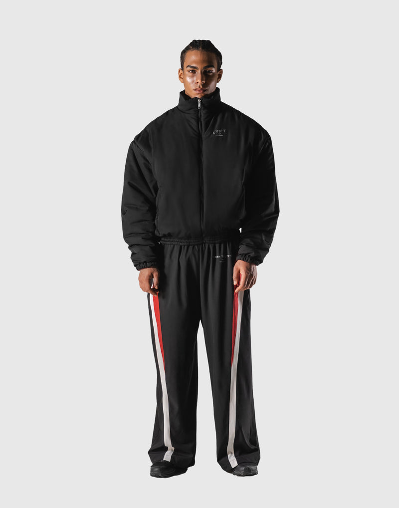 SWITCH LAYER™ 2Line TRACK | BLACK Puffer Jacket V.2 - Red – LÝFT