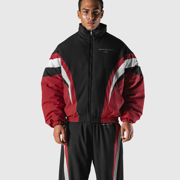 SWITCH LAYER™ 2Line TRACK | BLACK Puffer Jacket V.2 - Red – LÝFT
