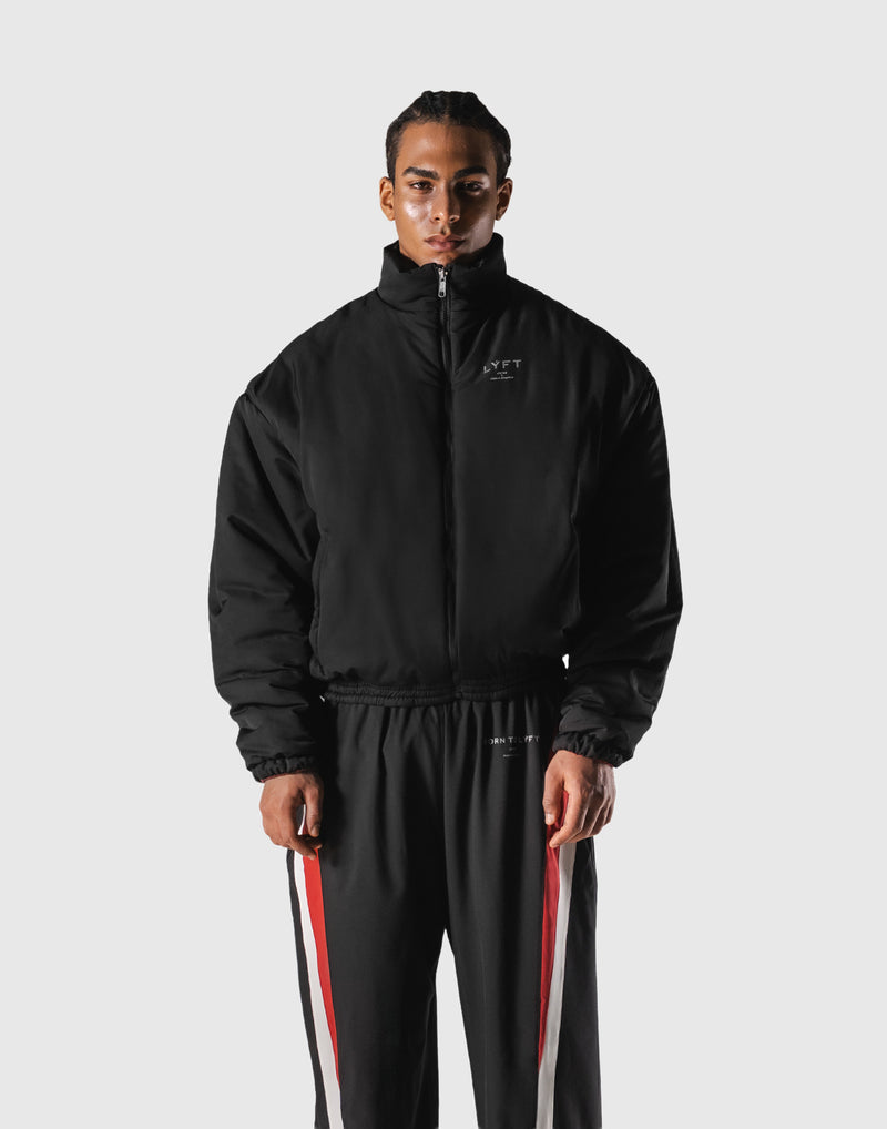 SWITCH LAYER™ 2Line TRACK | BLACK Puffer Jacket V.2 - Red – LÝFT