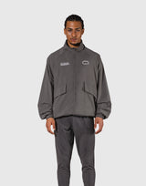Basic Nylon Zip Up Jacket - D.Grey