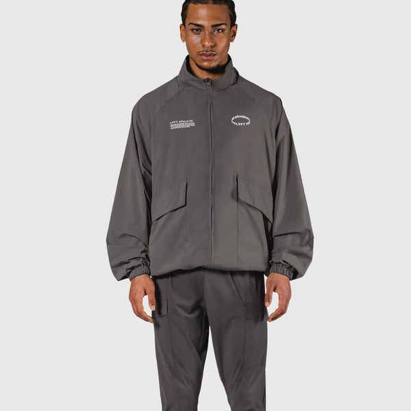 Basic Nylon Zip Up Jacket - D.Grey – LÝFT