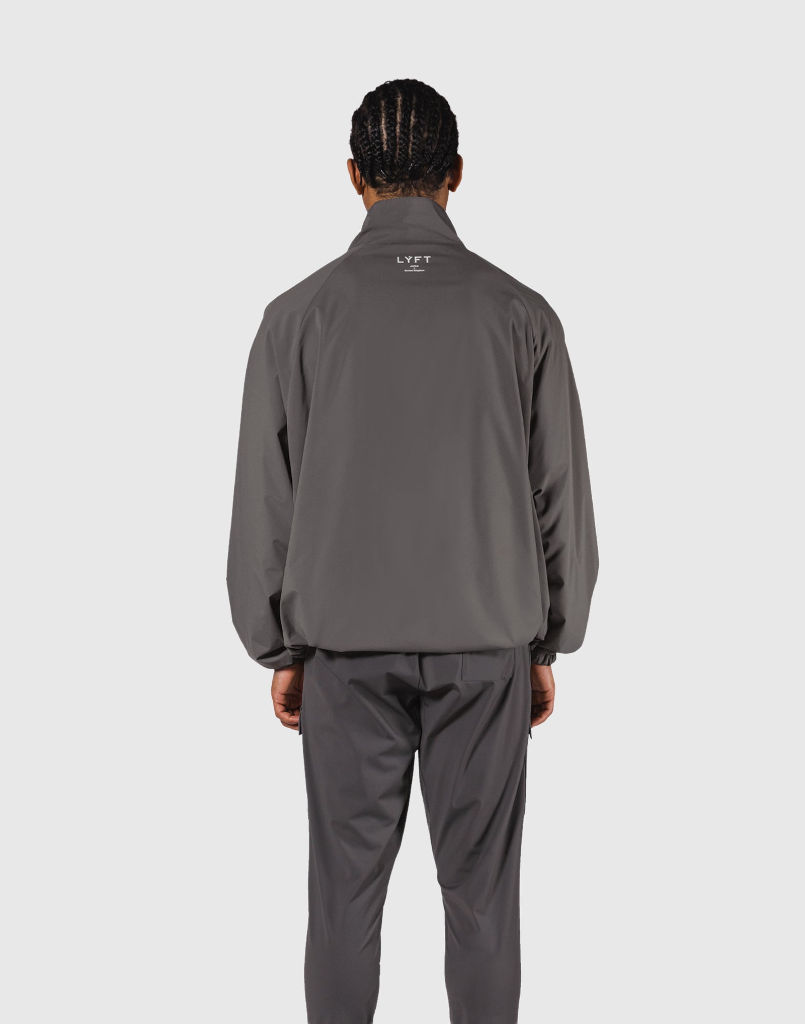Basic Nylon Zip Up Jacket - D.Grey – LÝFT
