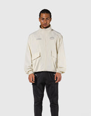 Basic Nylon Zip Up Jacket - Ivory