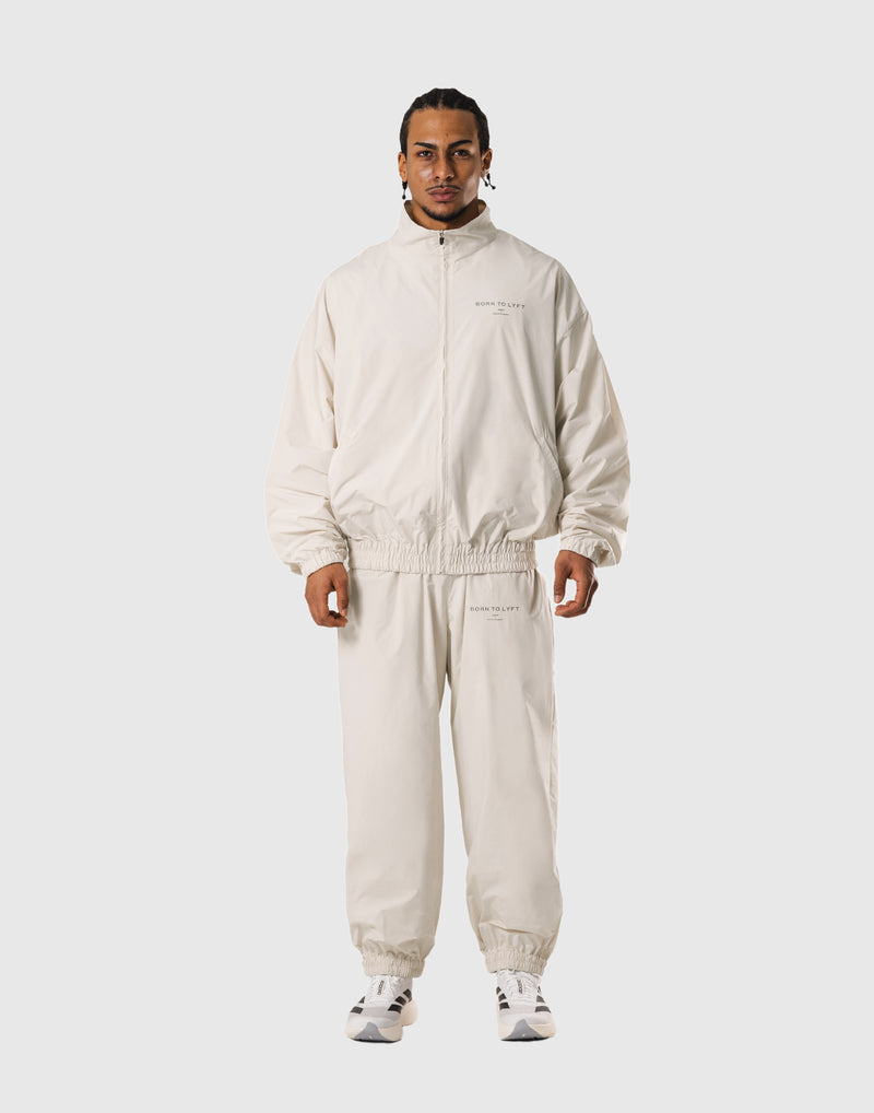 LYFT BTL LOGO NYLON JACKET セットアップ リフト BTL Logo Nylon Jacket - Ivory – LÝFT