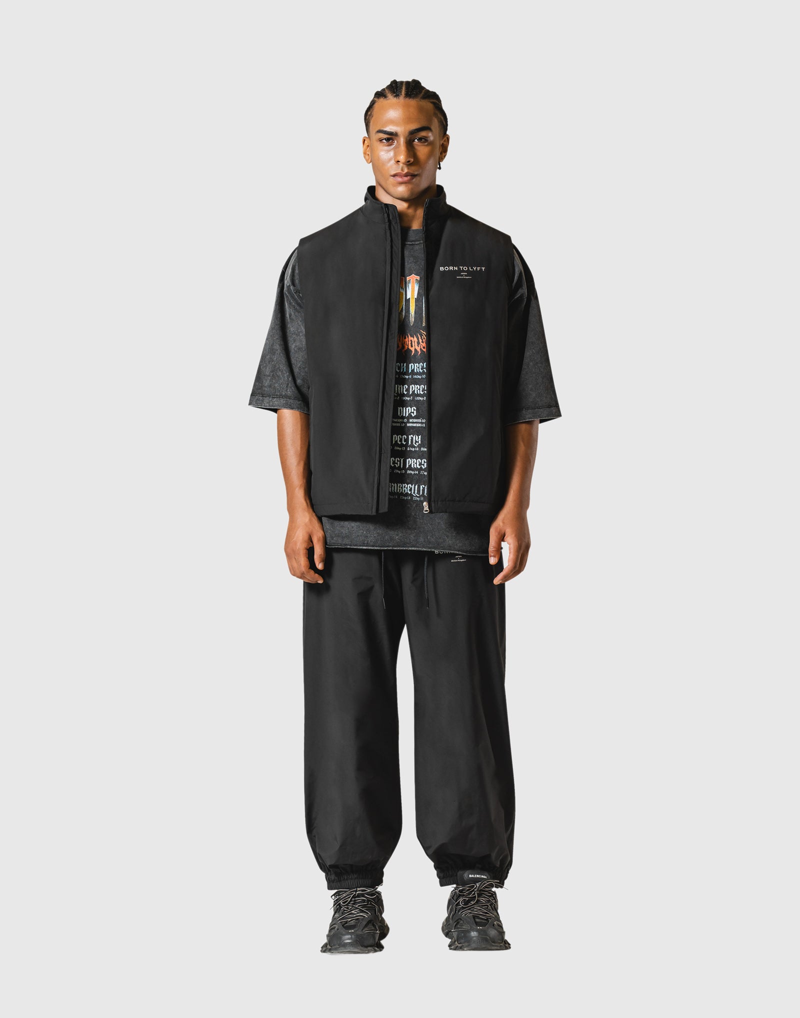Nylon Zip Up Vest - Black – LÝFT