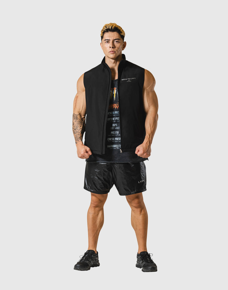 Nylon Zip Up Vest - Black – LÝFT