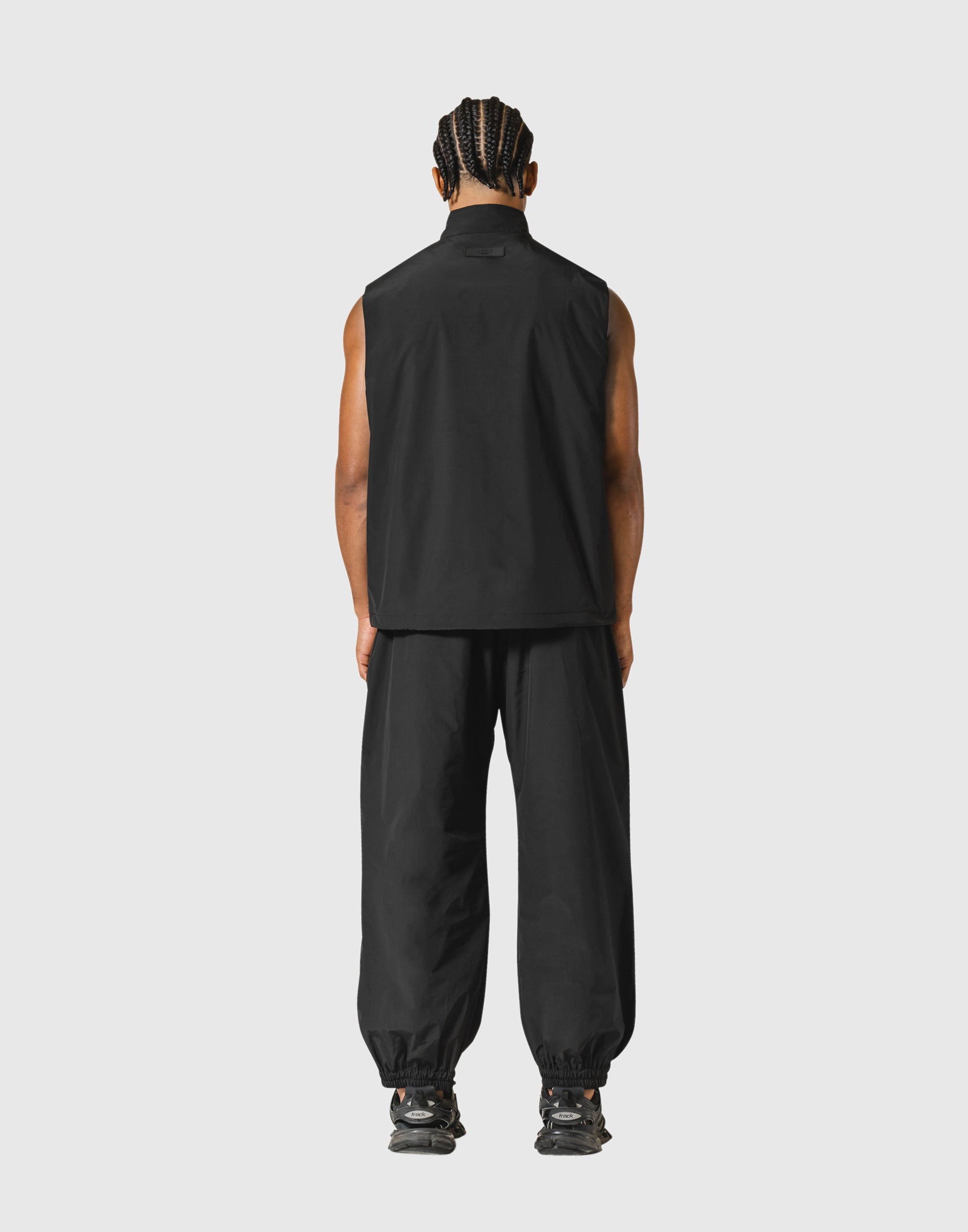Nylon Zip Up Vest - Black – LÝFT