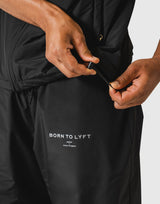 Nylon Zip Up Vest - Black