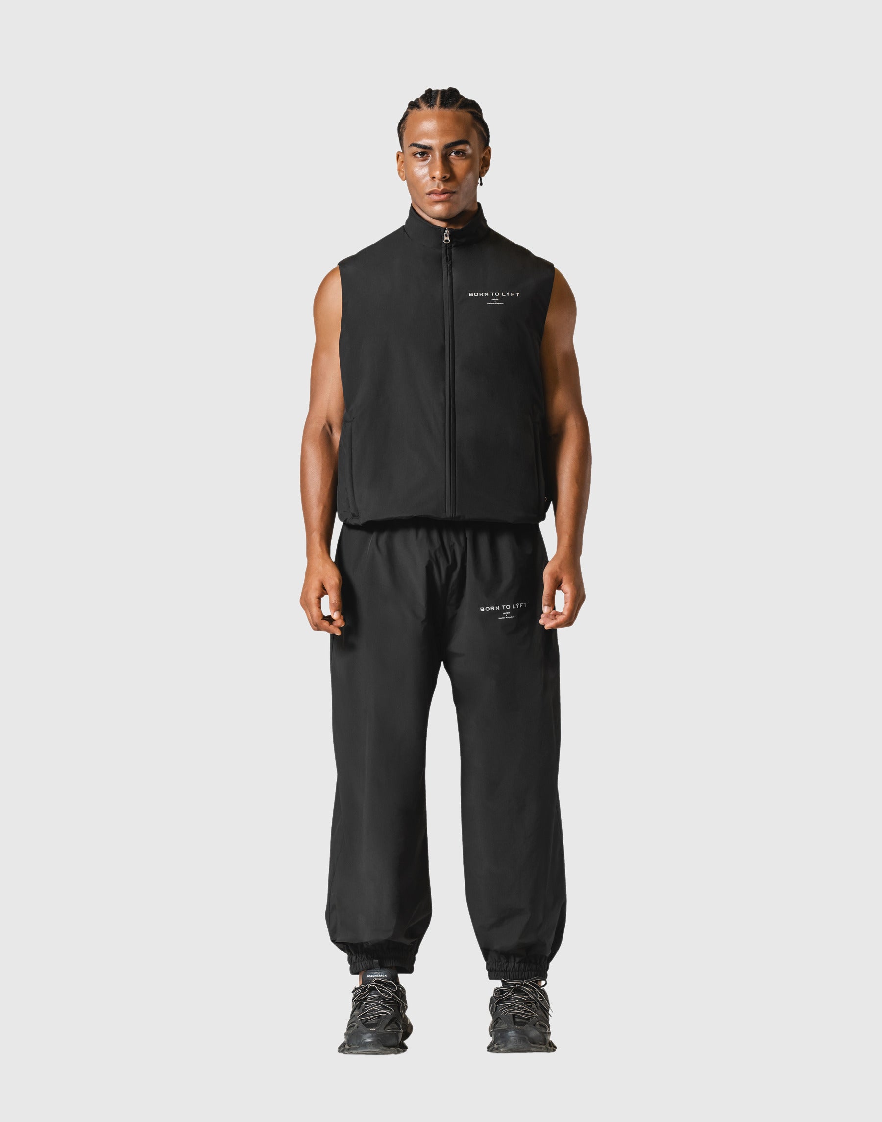 Nylon Zip Up Vest - Black – LÝFT