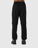 Stretch Nylon Straight Long Pants - Black