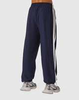 2-Line Adjustable Wide Track Pants - Navy
