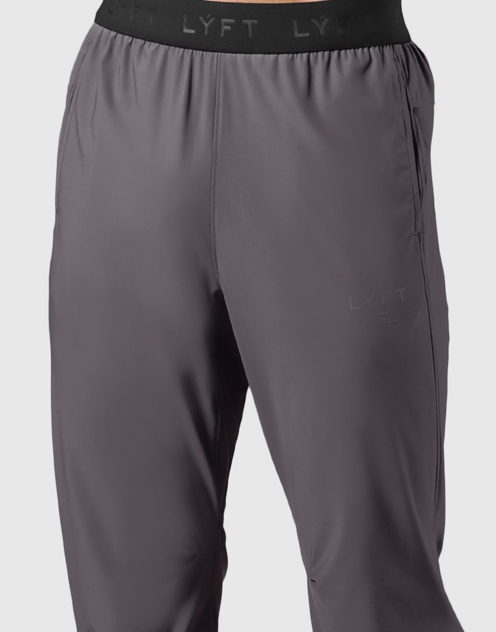 Logo Rib Stretch Slim Straight Pants - D.Grey – LÝFT
