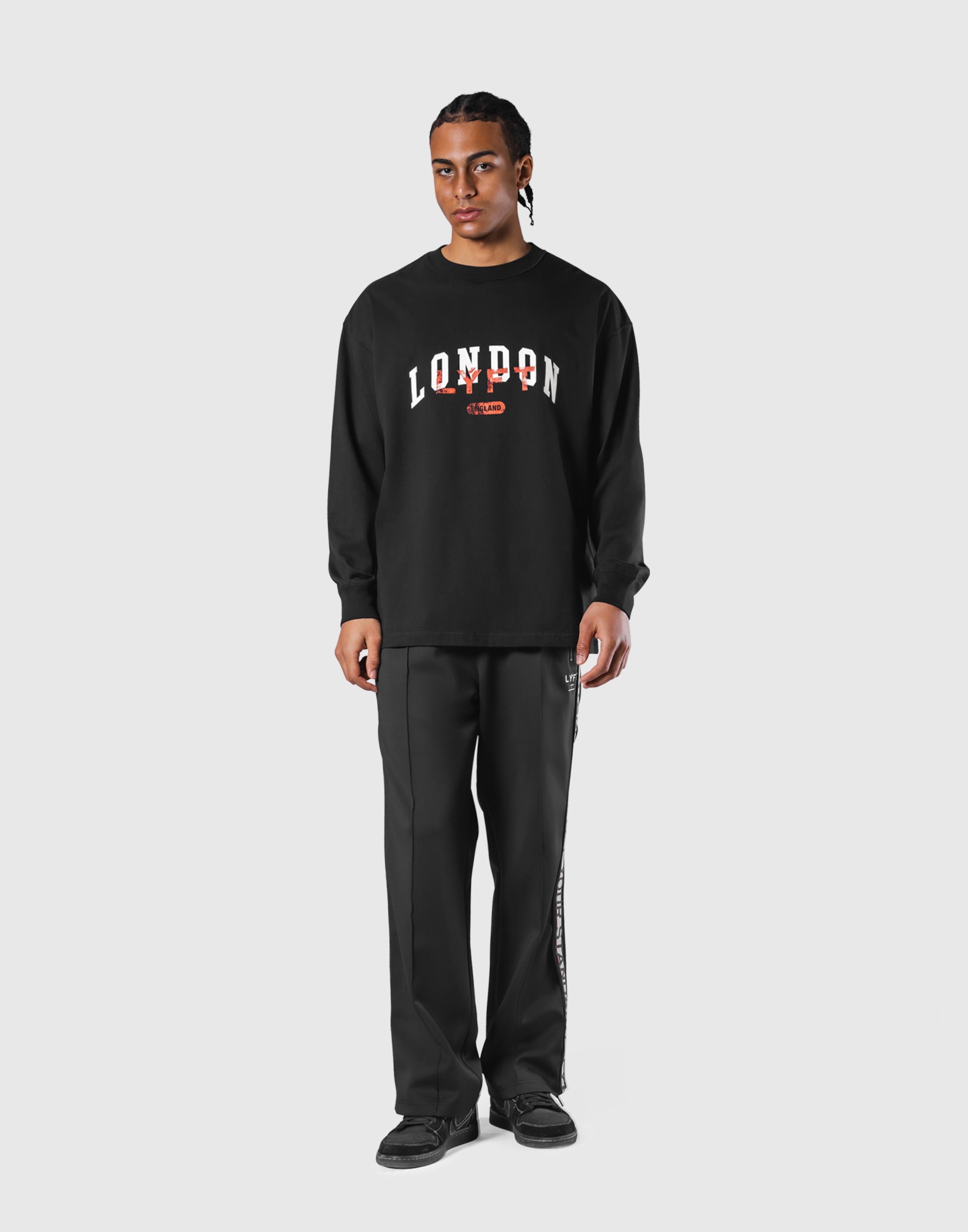 LYFT VINTAGE ロングtシャツ BLACK Mサイズ Vintage London Logo Long T-Shirt - Black – LÝFT