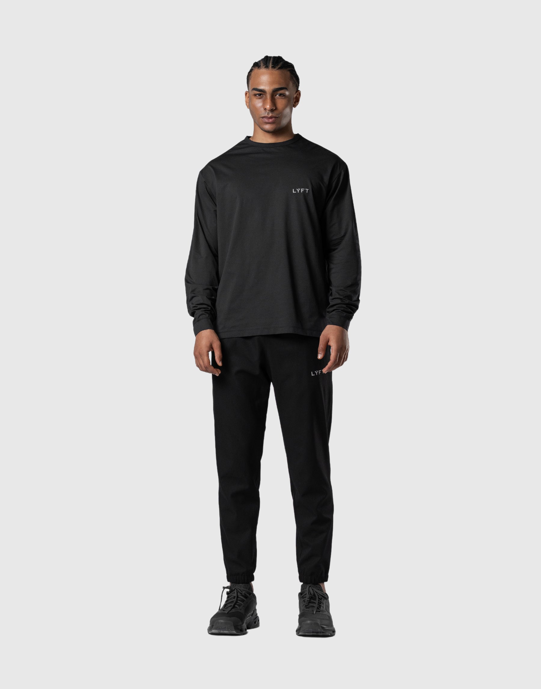 Reflector LÝFT Logo Mesh Long T-Shirt - Black