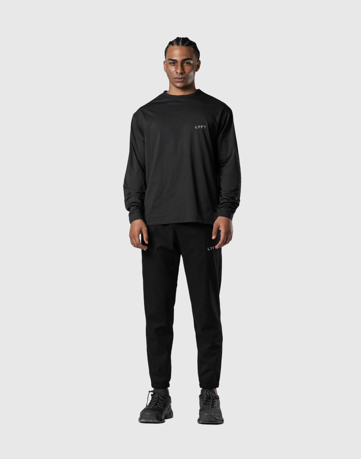 Reflector LÝFT Logo Mesh Long T-Shirt - Black