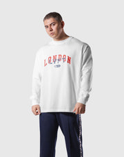 Vintage London Logo Long Sleeve T-Shirt - White