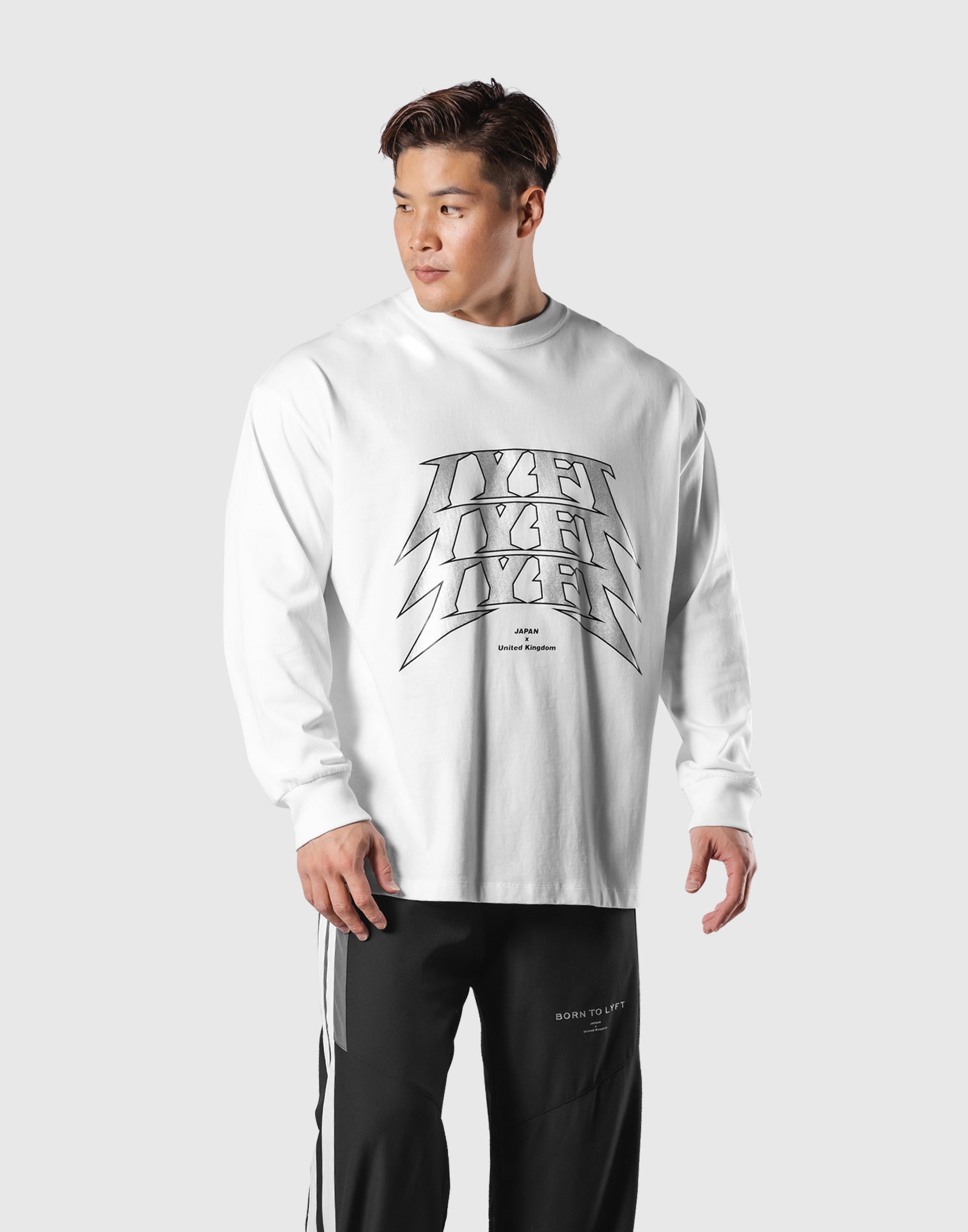 Metal Logo Big Long T-Shirt - White – LÝFT