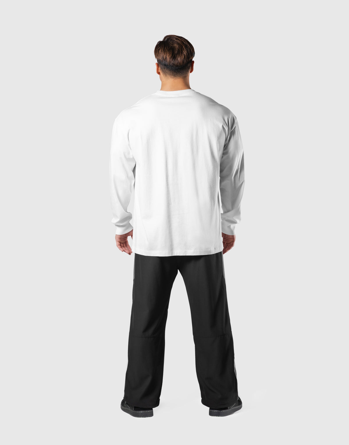 Metal Logo Big Long T-Shirt - White