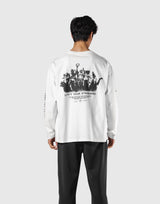 Born To LÝFT Vintage Graphic Big Long T-Shirt - White