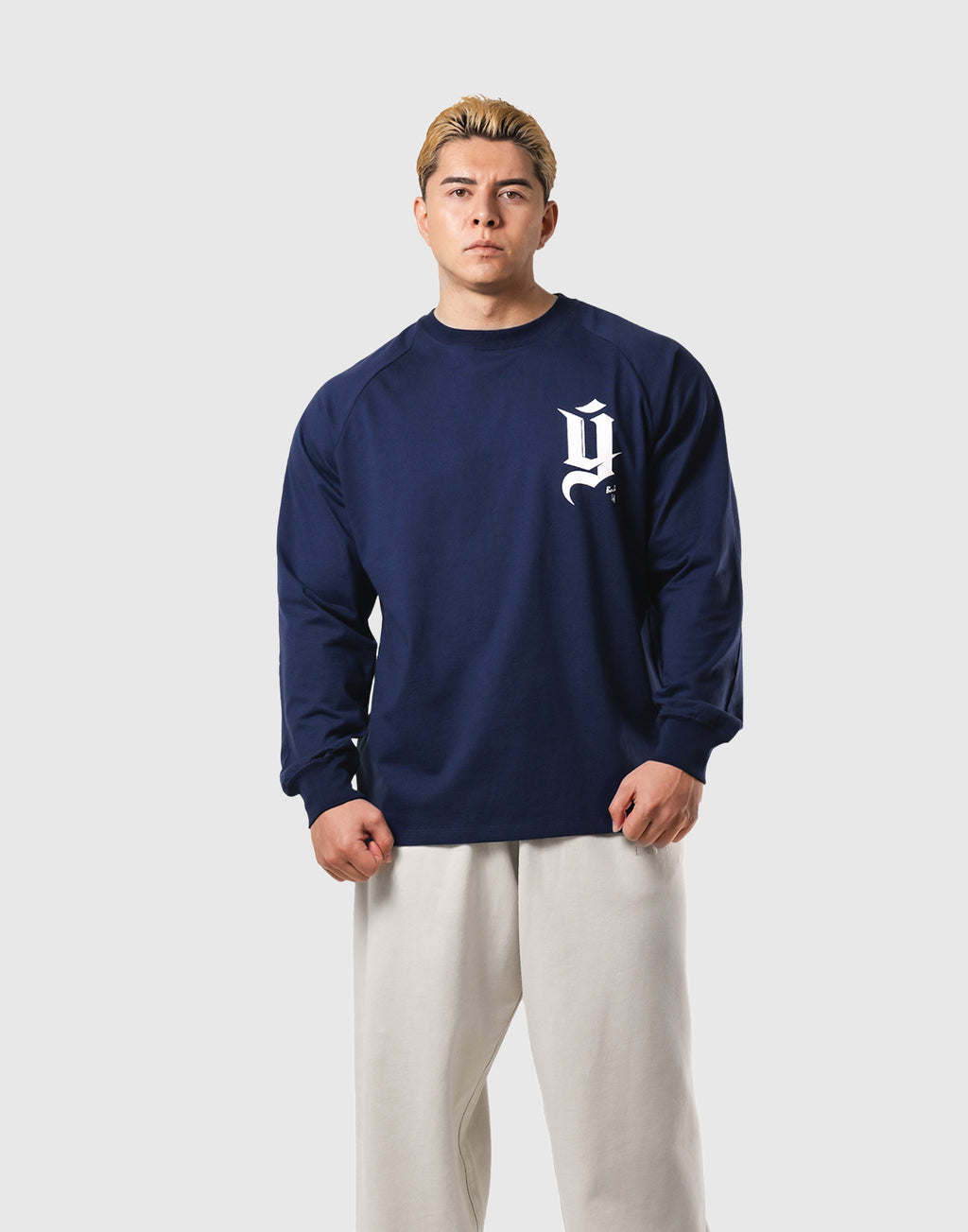 Old Ý Raglan Long Sleeve T-Shirt - Navy – LÝFT