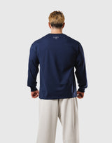 Old Ý Raglan Long Sleeve T-Shirt - Navy