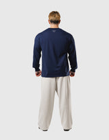 Old Ý Raglan Long Sleeve T-Shirt - Navy